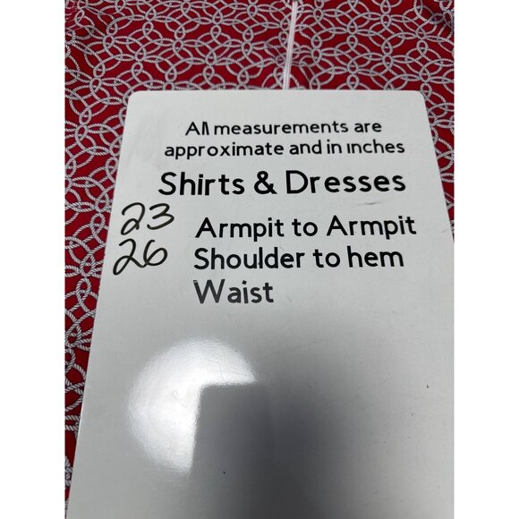 Talbots Hello Saturday Red Rope Print Half-Zip Long Sleeve Pullover Top Size 1X - Picture 8 of 8